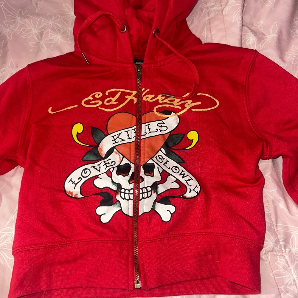 Red Ed hardy jacket